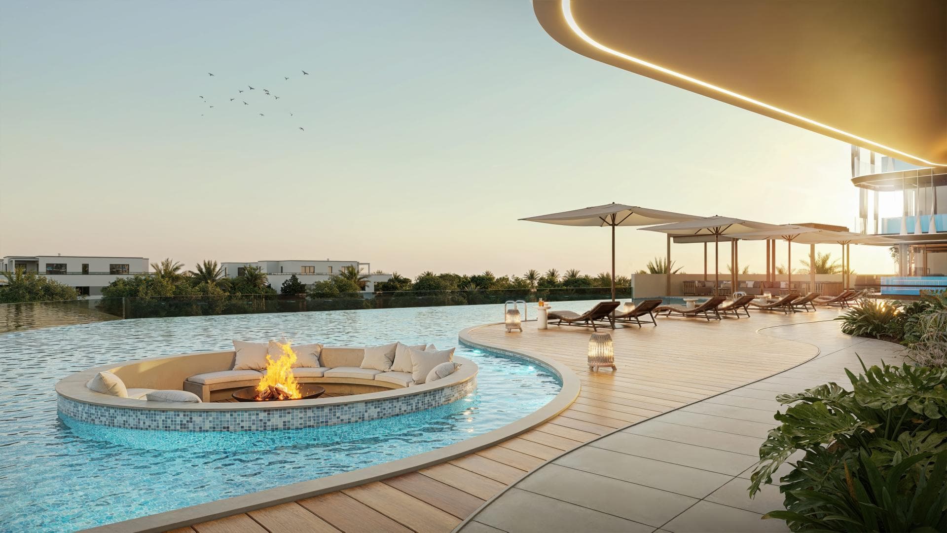 Ocean Bay — Sunset fire-pit lounge