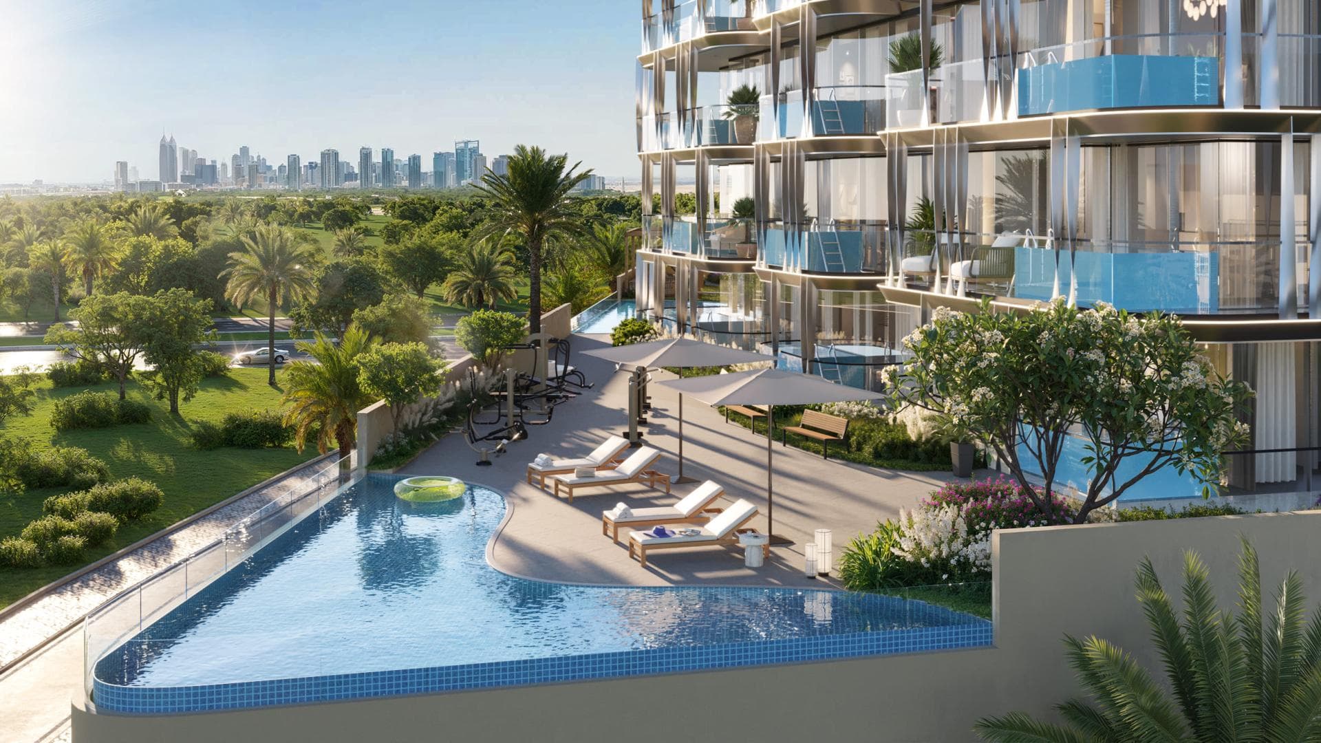 Ocean Bay — Pool with a skyline
